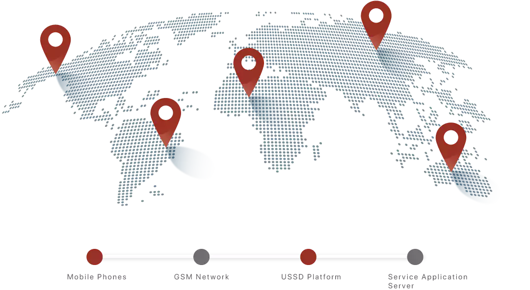 World Map with pins